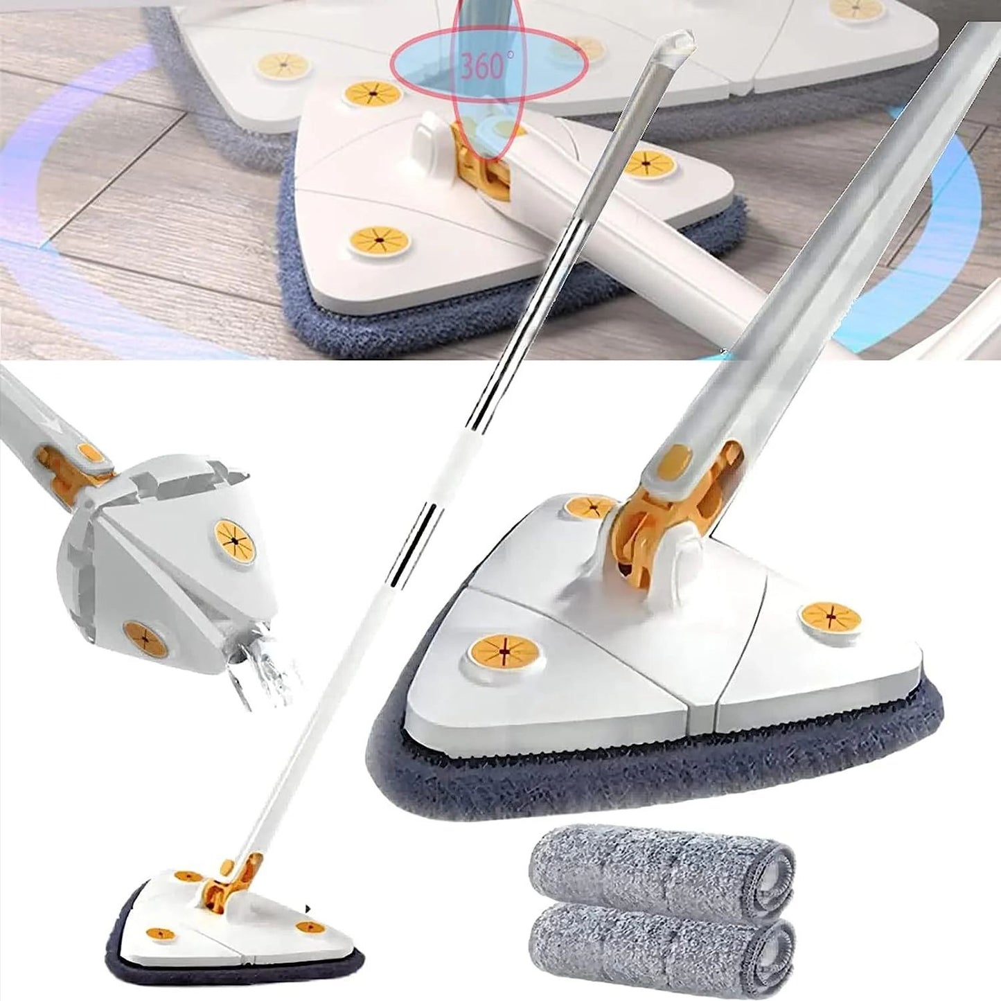 🏷️ HOUSEHOLD ESSENTIAL 🧼 SpinSweep™ 360 Rotating Adjustable Mop – Clean Every Corner Effortlessly!