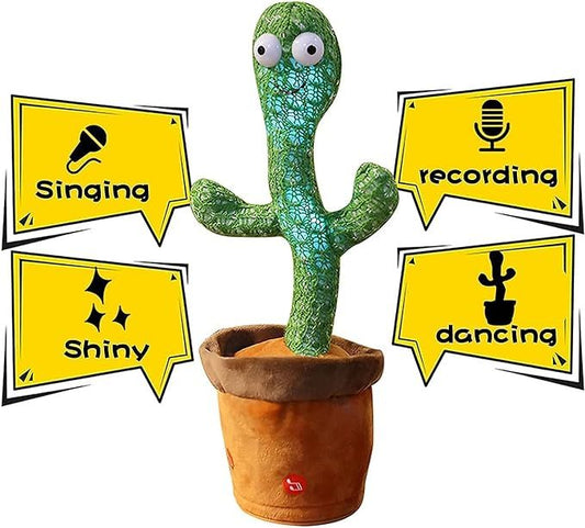 🏷️ TRENDING TOY 🌟 GiggleGroove™ Dancing Cactus – Sings, Repeats & Lights Up Fun!