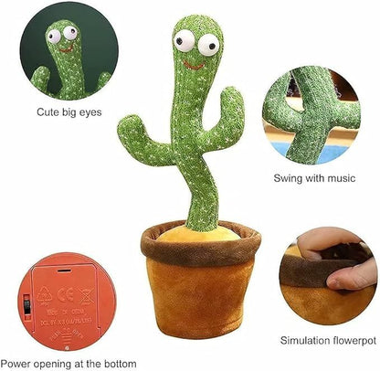 🏷️ TRENDING TOY 🌟 GiggleGroove™ Dancing Cactus – Sings, Repeats & Lights Up Fun!